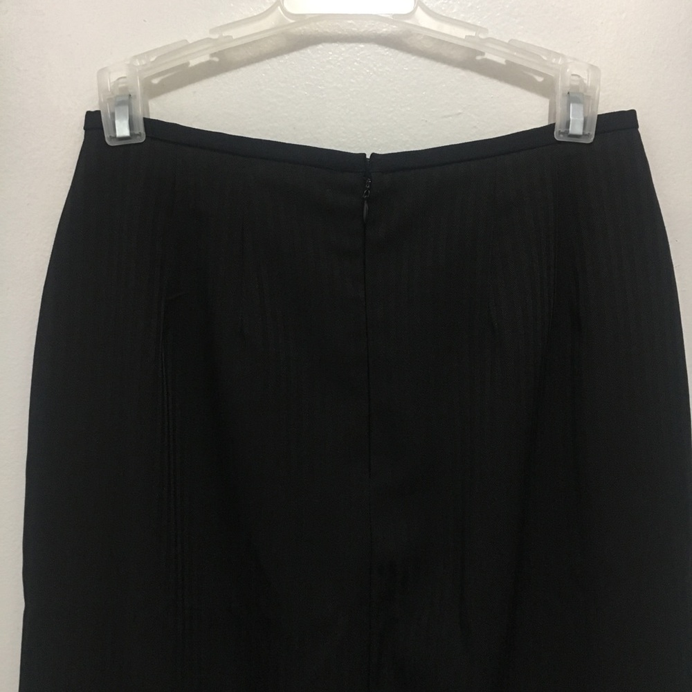 Vintage High Waisted Black Striped Skirt - Picture 6 of 7